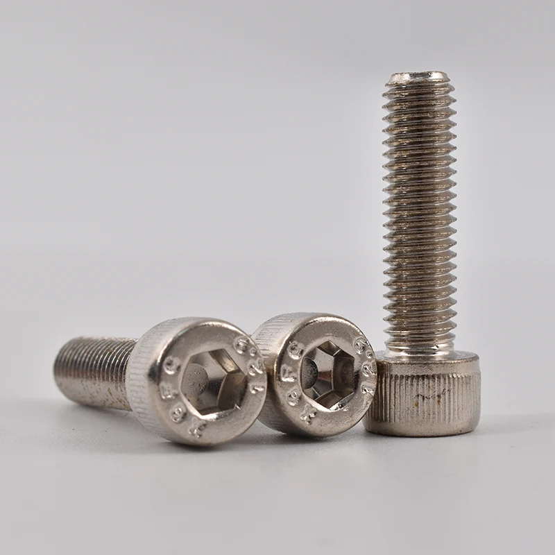 Nickel-plated hex socket head cap screws 